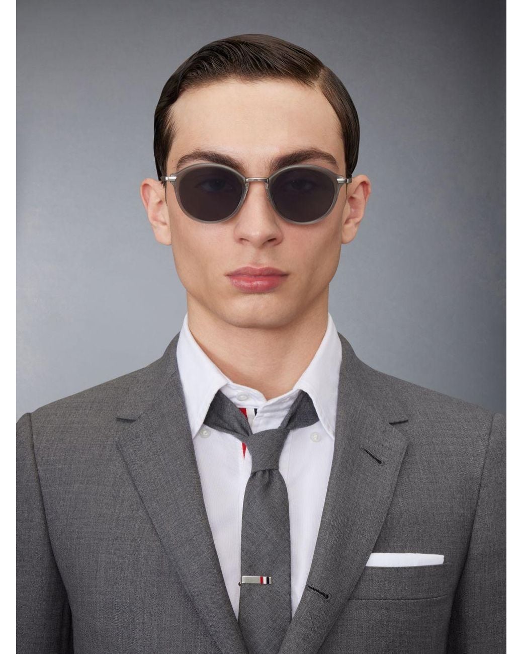 Thom Browne White Eyewear Round Frame Sunglasses for men