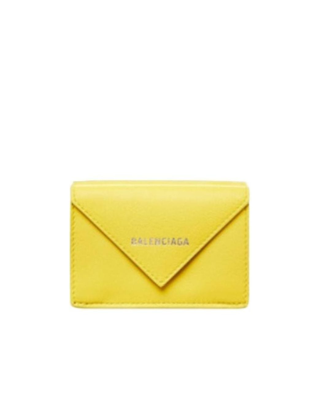 Balenciaga Yellow Mini Portafoglio Papier Da Donna