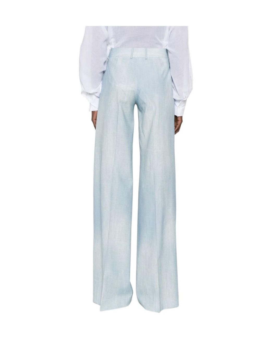 Ermanno Scervino Blue Faded Wide-Leg Trousers