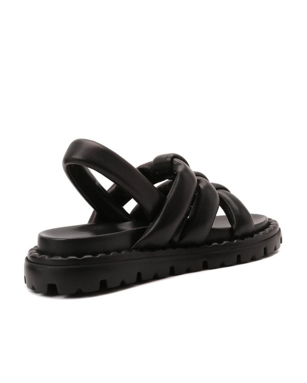 Prada Black Logo Flat Sandals