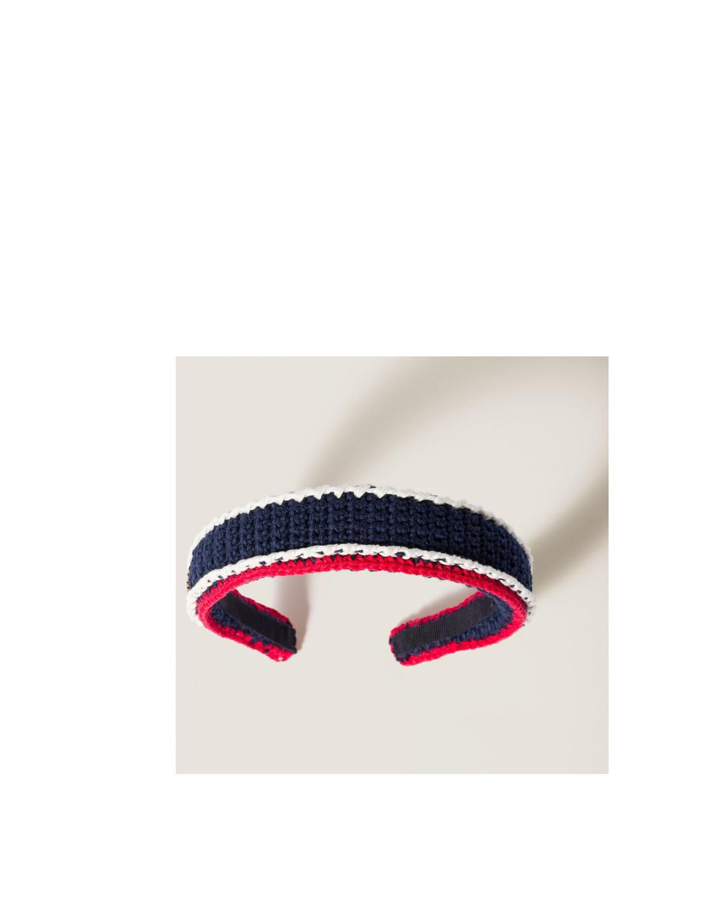 Miu Miu White Crochet Patterned Headband
