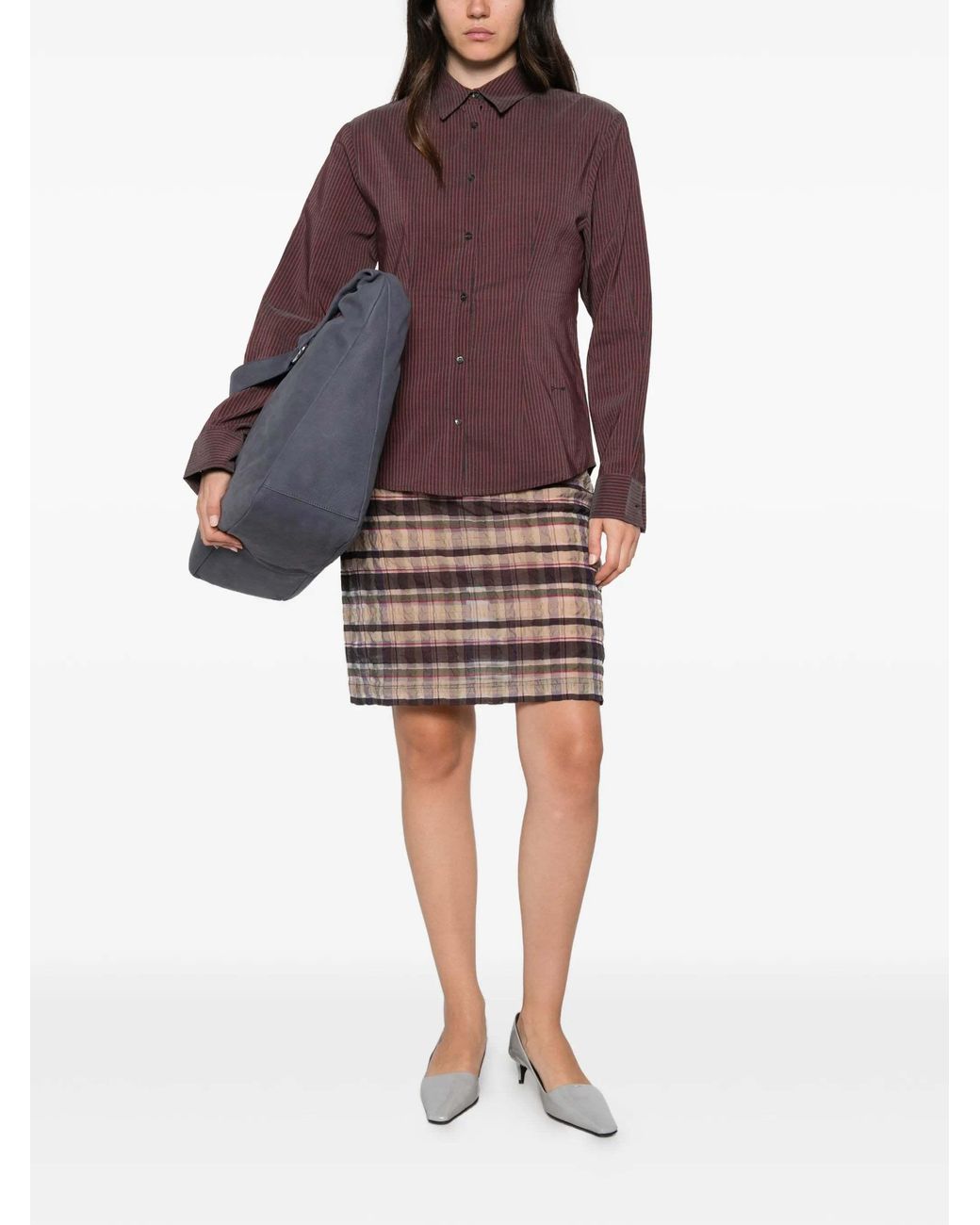 Paloma Wool Purple Long-Sleeved Striped Shirt
