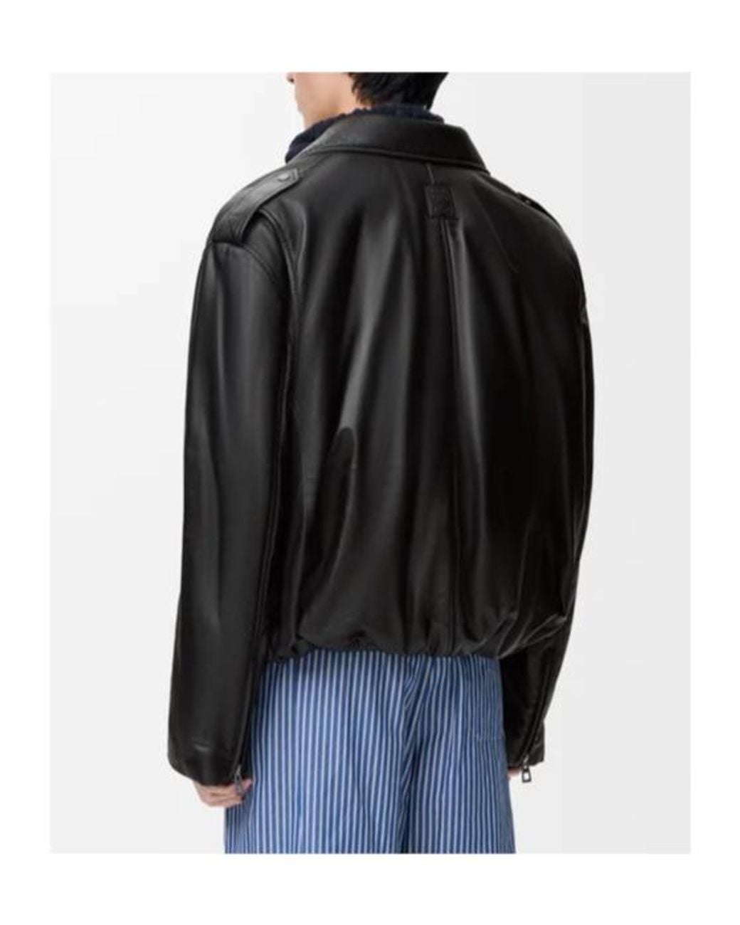 Loewe Black Zipped Belted Jacket for men