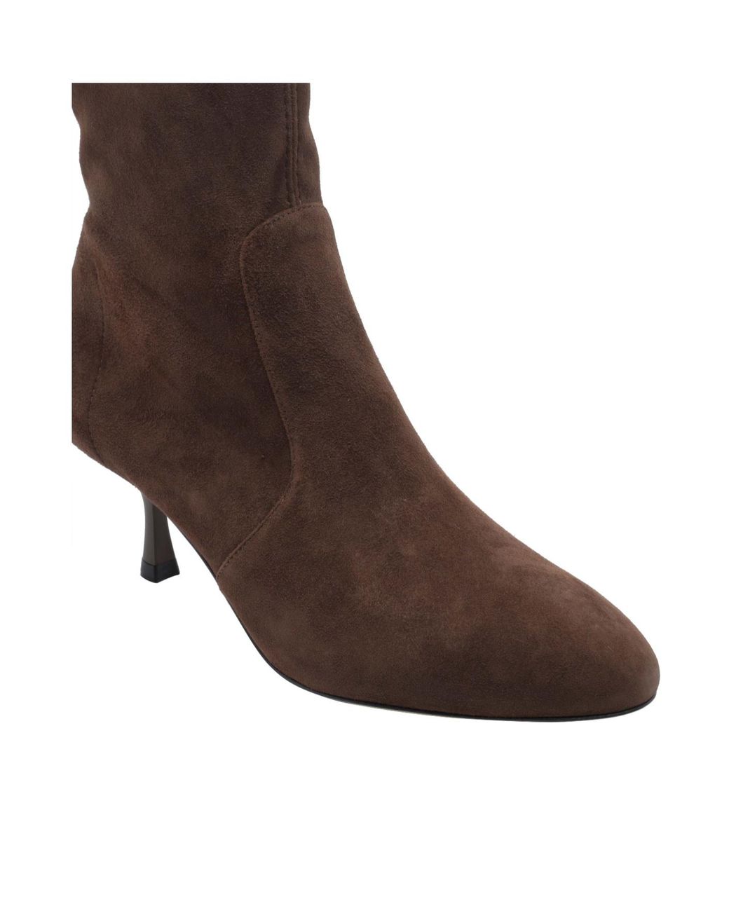 Stuart Weitzman Brown Round-Toe Ankle Boots