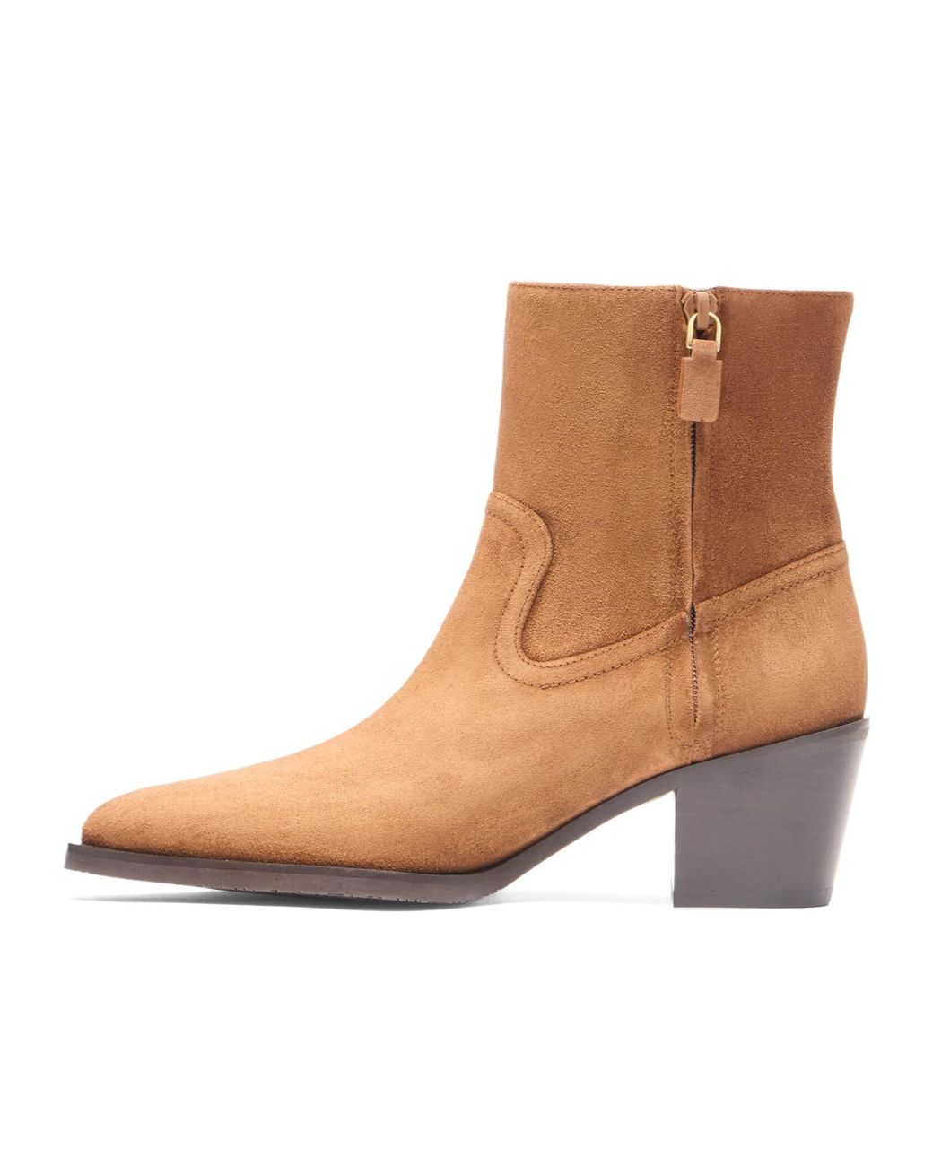 Stuart Weitzman Brown Thick Heeled Short Boots