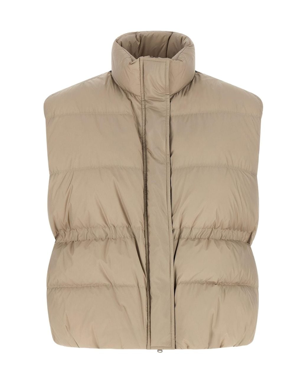 Brunello Cucinelli Natural Monile Quilted Puffer Vest