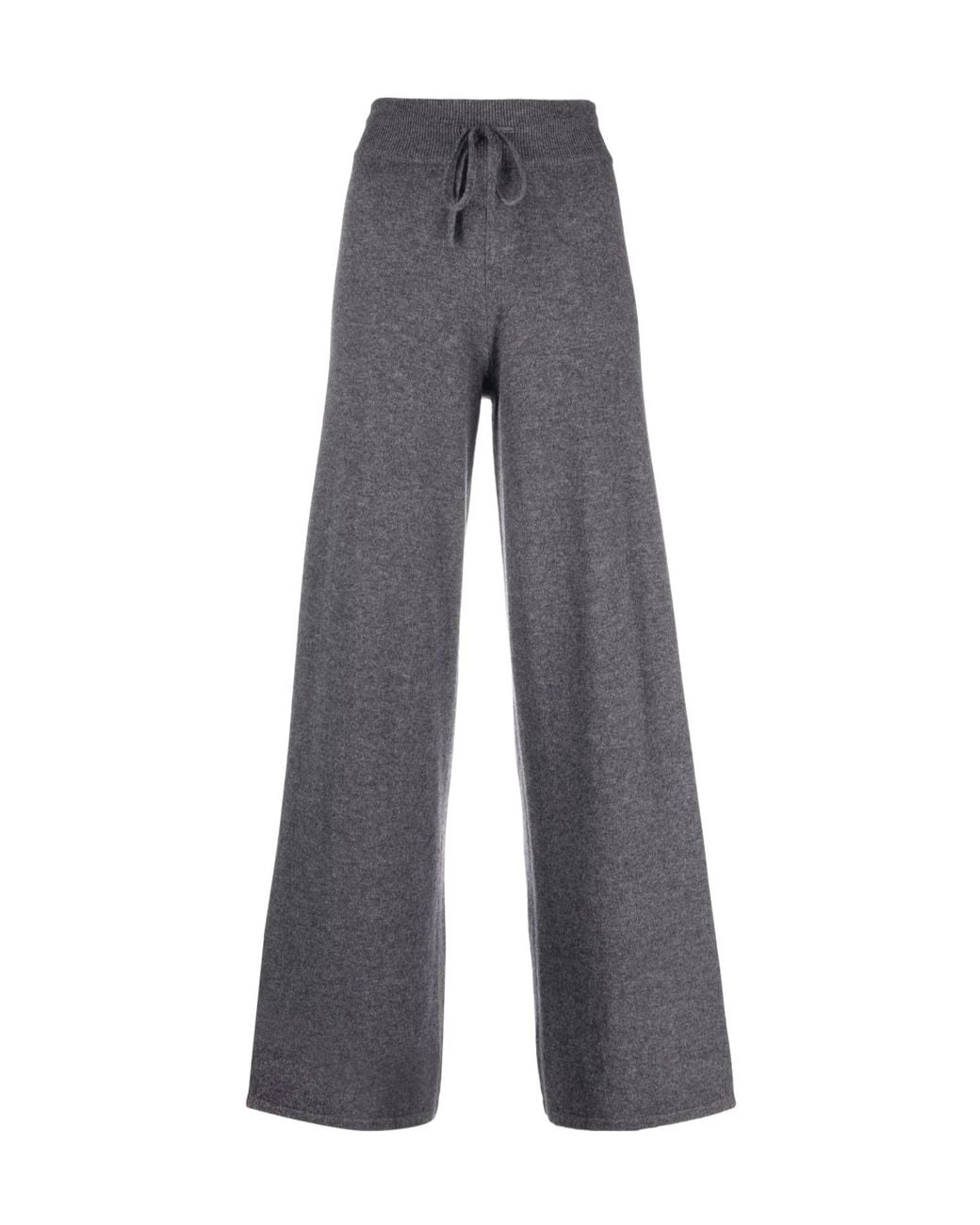 Lisa Yang Gray Sofi Wide-Leg Drawstring Pants