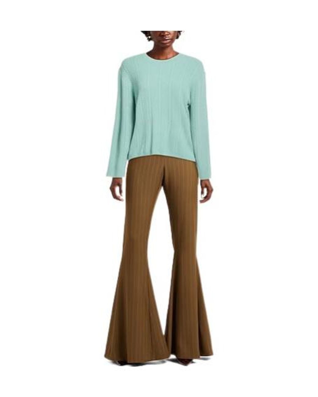 Rag & Bone Green Solid Cashmere Knit Sweater