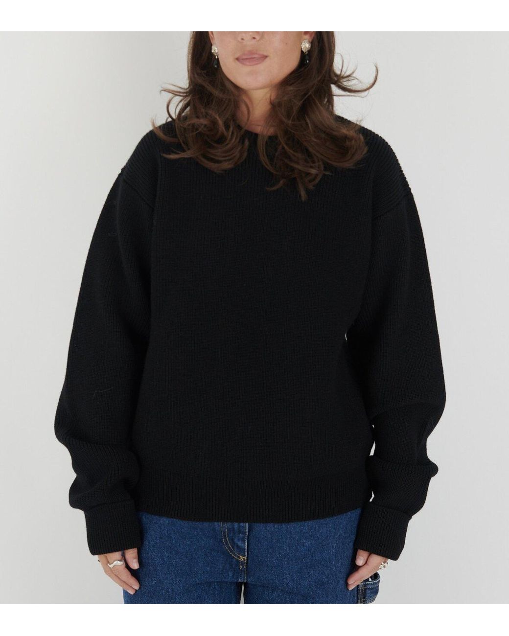 Jil Sander Black Round Neck Sweater