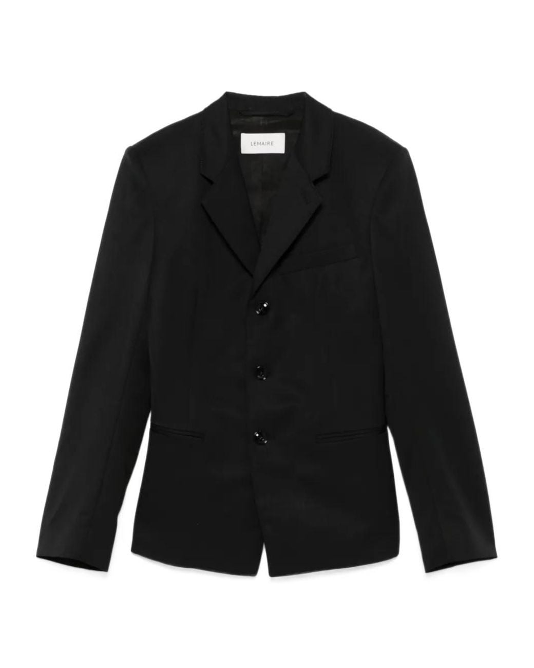 Lemaire Black Tailored Single-Breasted Blazer