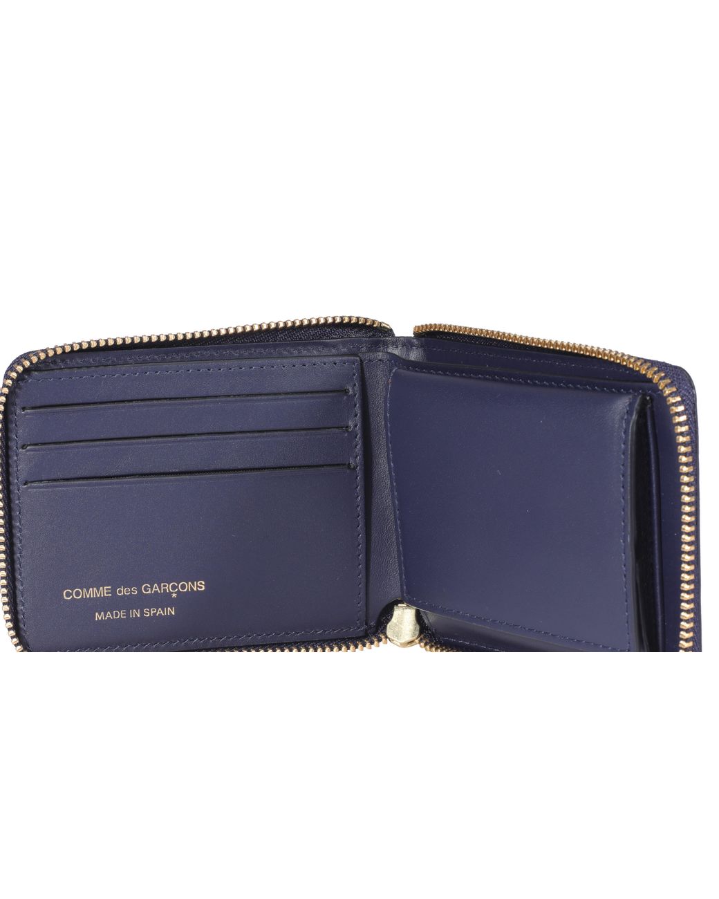 Comme des Garçons Blue Comme Des Garçons Wallet Embossed Zip Around Wallet