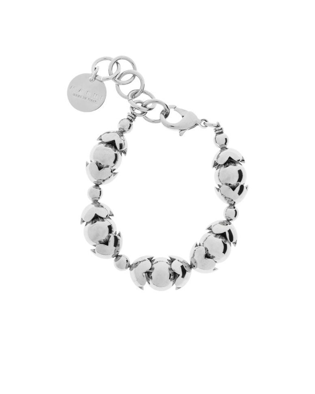 Marni White Sculpted Bead Bracelet