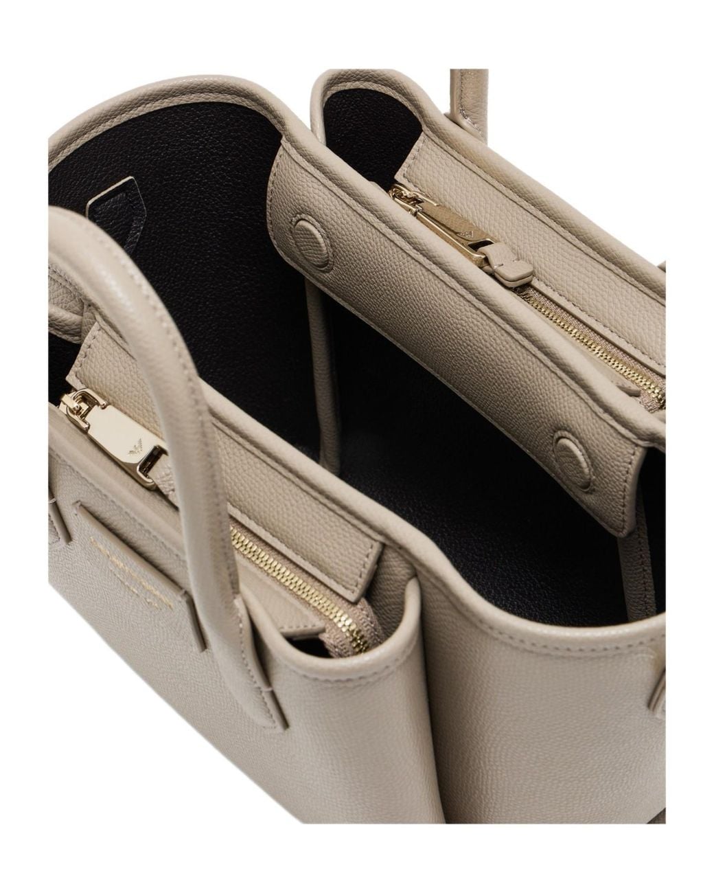 Emporio Armani Natural Logo-Plaque Tote Bag