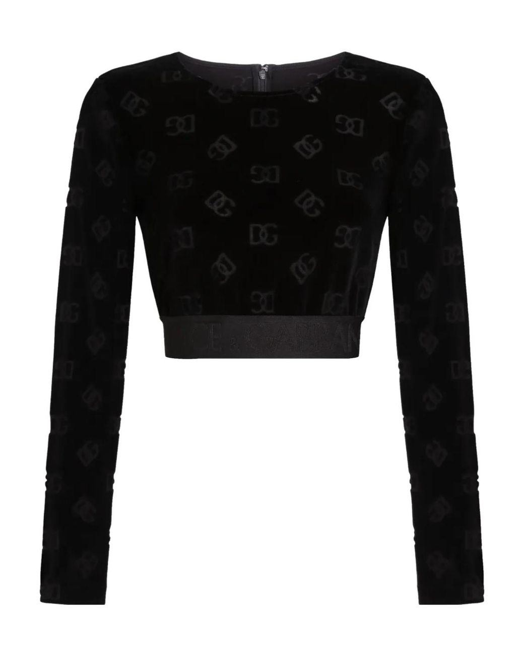 Dolce & Gabbana Black Dg-Jacquard Sweatshirt