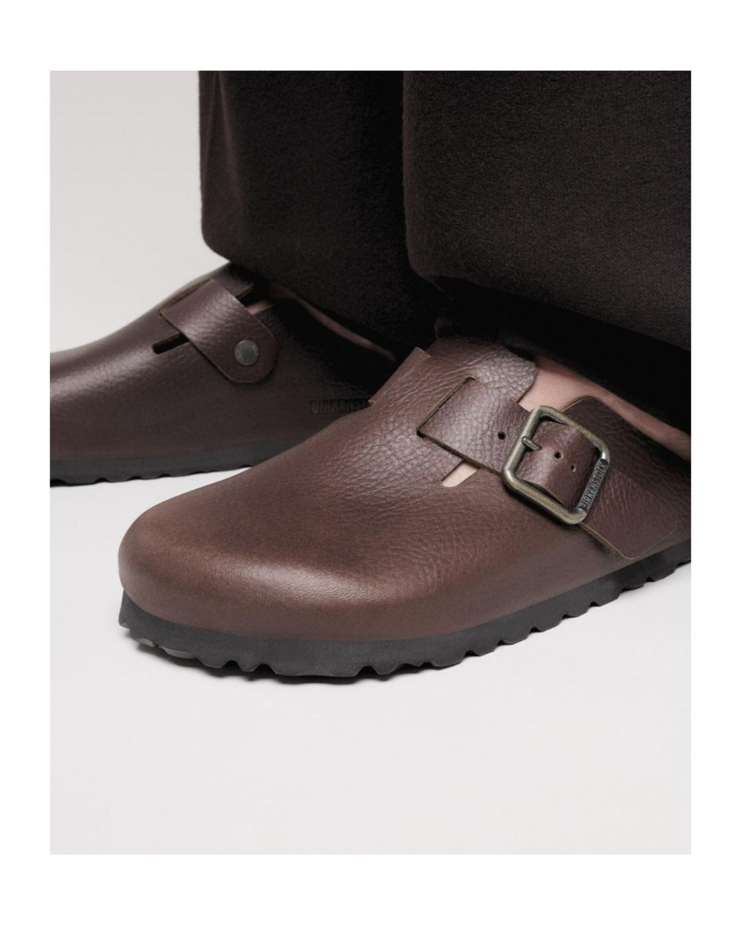 Birkenstock Brown Boston Buckle Sandals for men