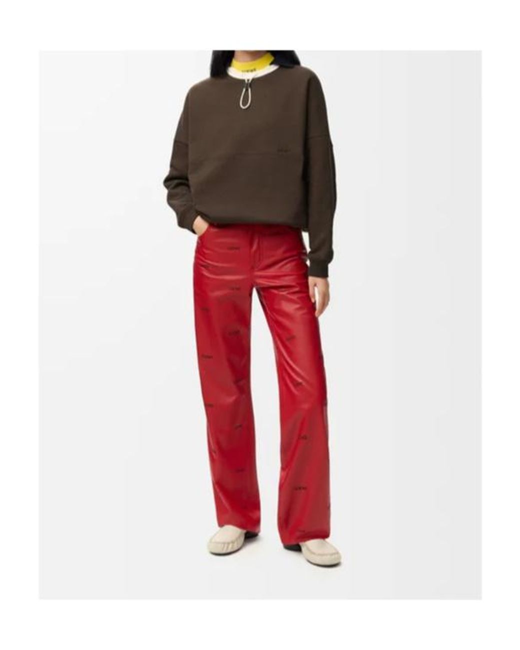 Loewe Brown Medium-Weight Fleece Sweatshirt