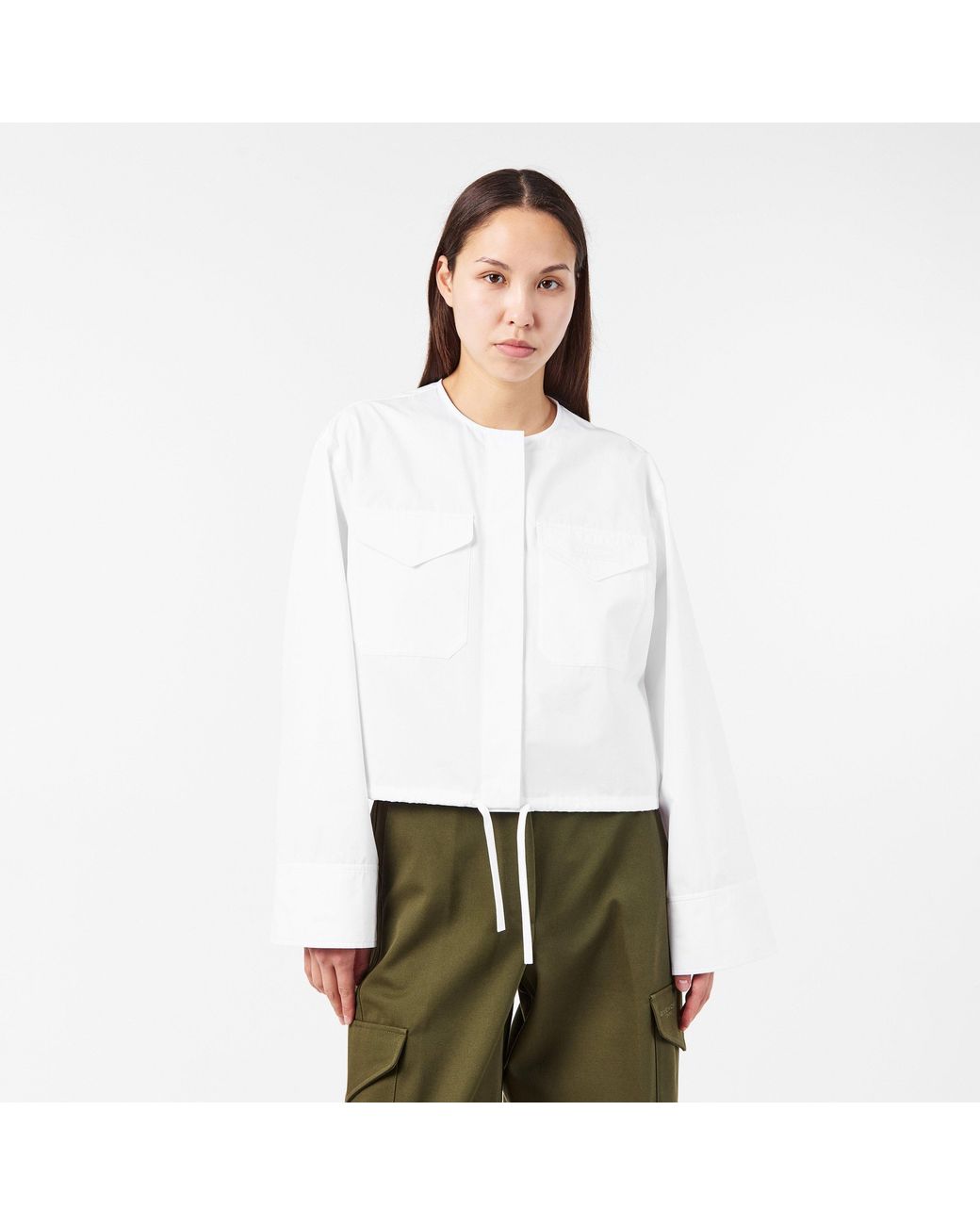 Givenchy White Cropped Shirt