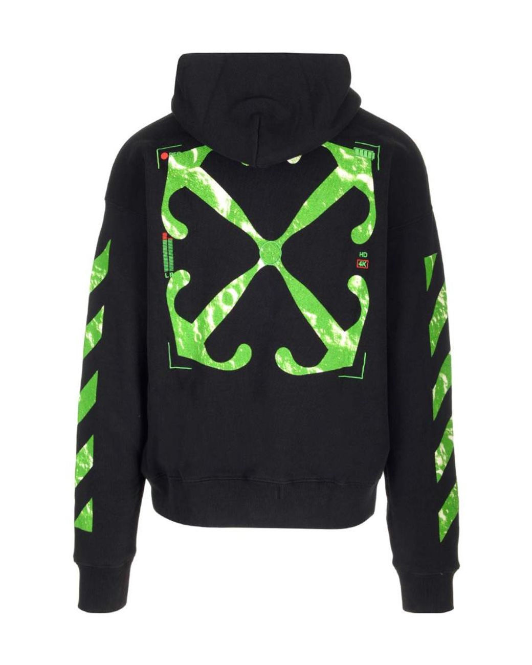 Off-White c/o Virgil Abloh Blue Arrow-Motif Cotton Hoodie for men