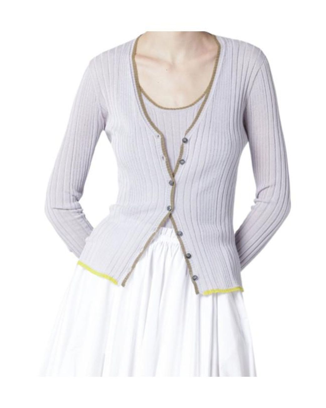 Roberto Collina Blue V-Neck Knitted Cardigan