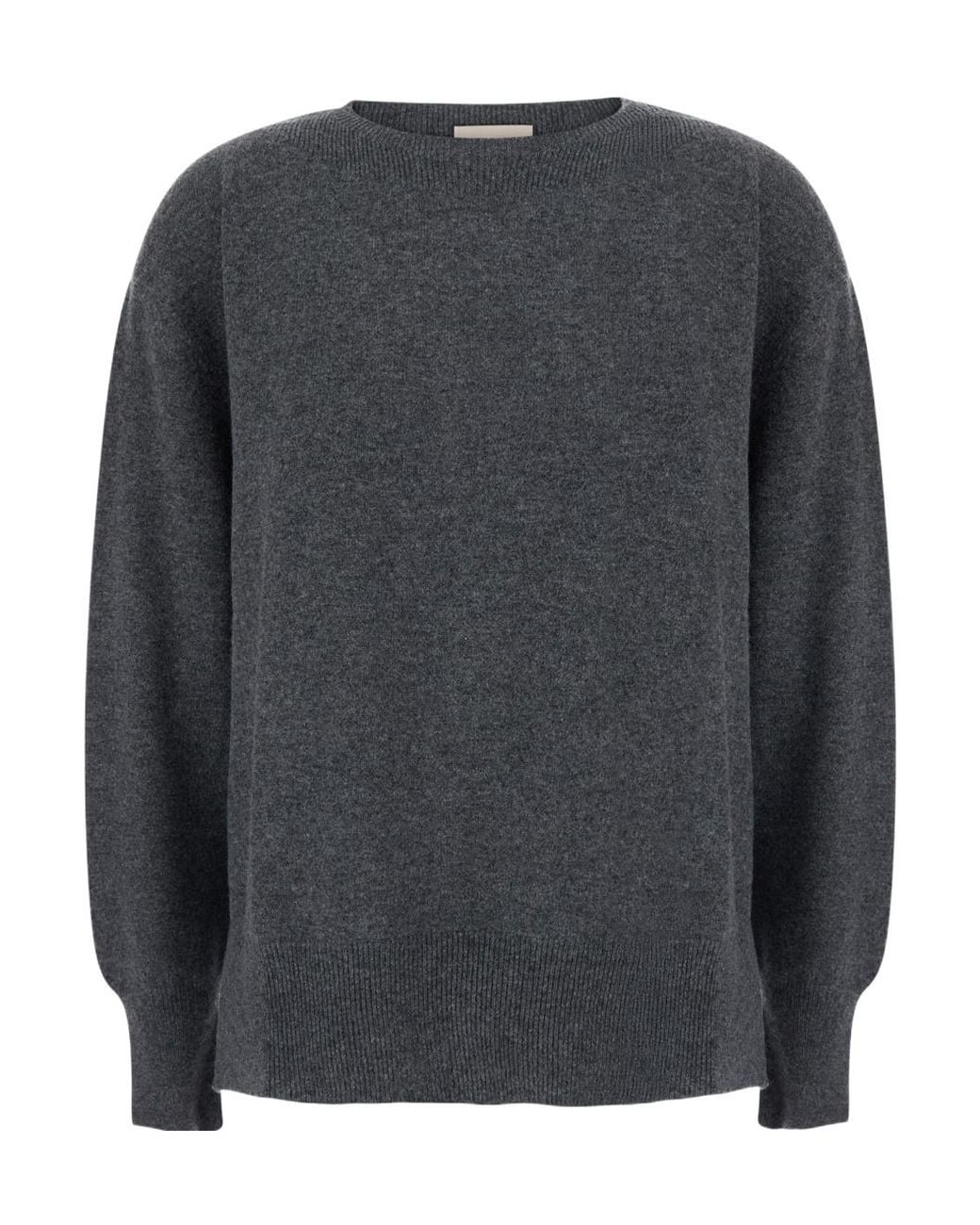 Semicouture Gray Semi Couture Cashmere V-Neck Knitted Sweater