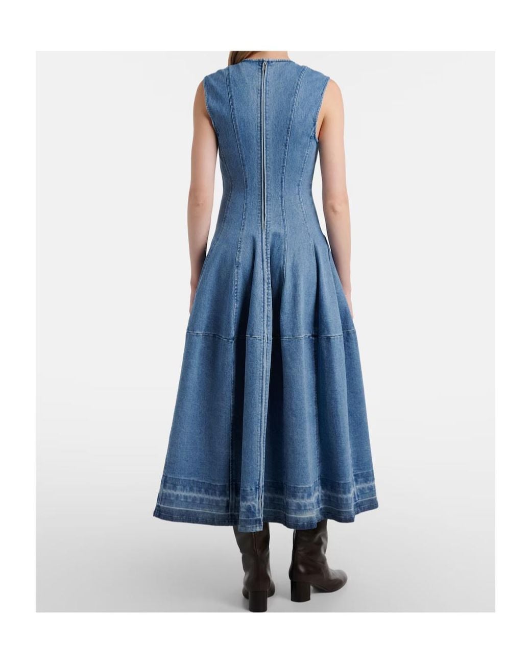 Jonathan Simkhai Blue Bowen Denim Maxi Dress
