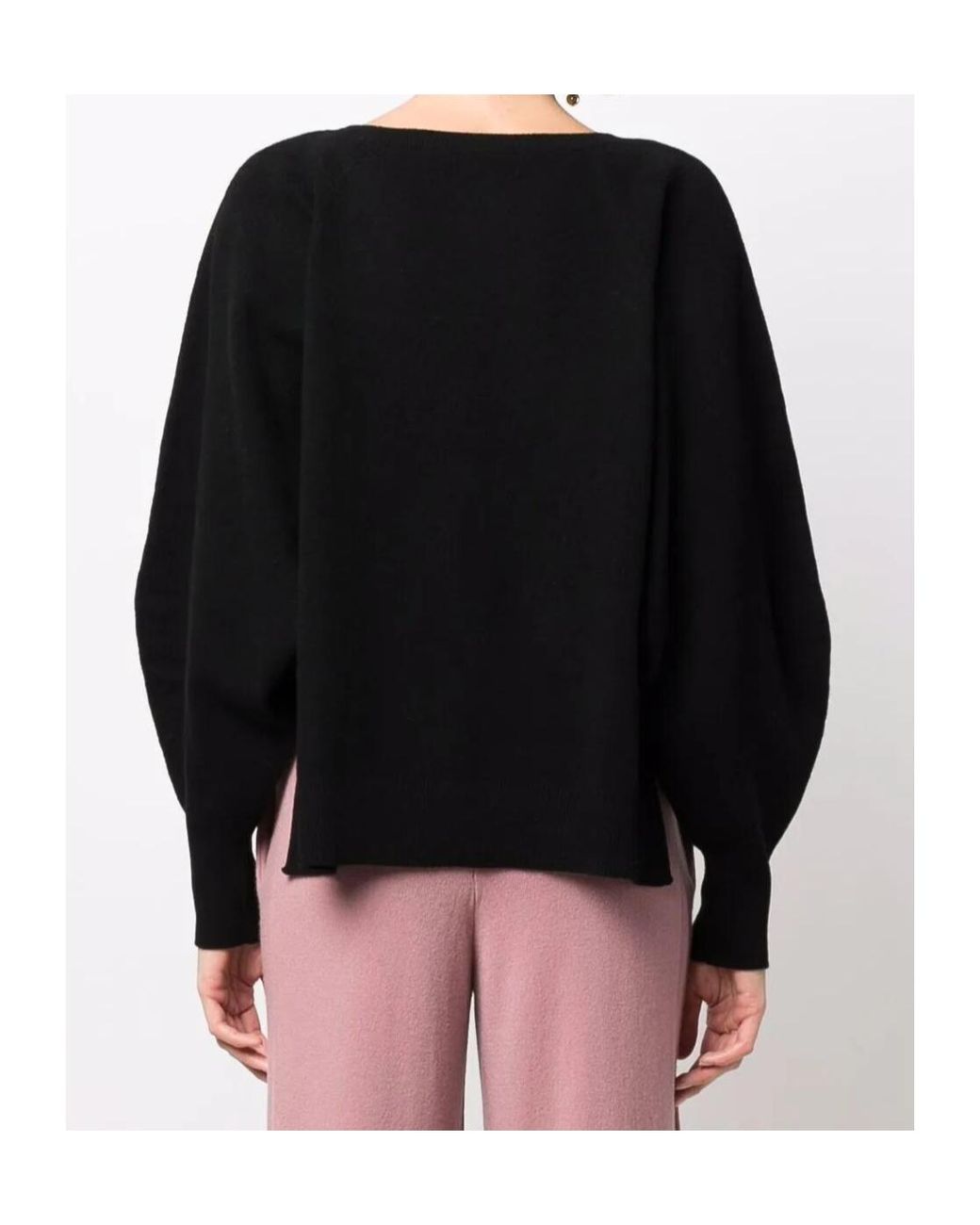 Alberta Ferretti Black Long-Sleeved Knitted Pullover