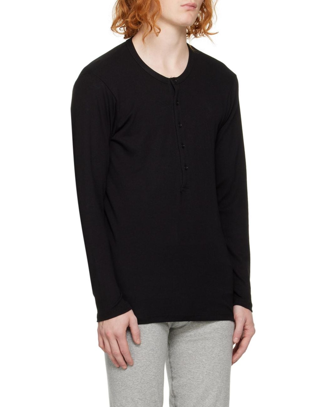 Tom Ford Blue Crewneck Henley Pajama T-Shirt for men