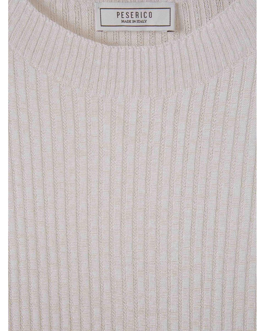 Peserico Gray Sleeveless Ribbed Top