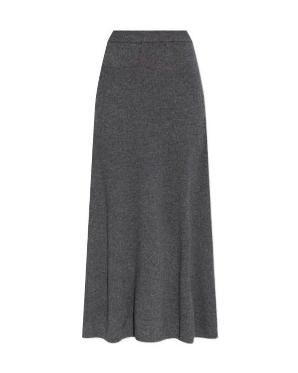 Lisa Yang Gray Dolly Cashmere Midi Skirt