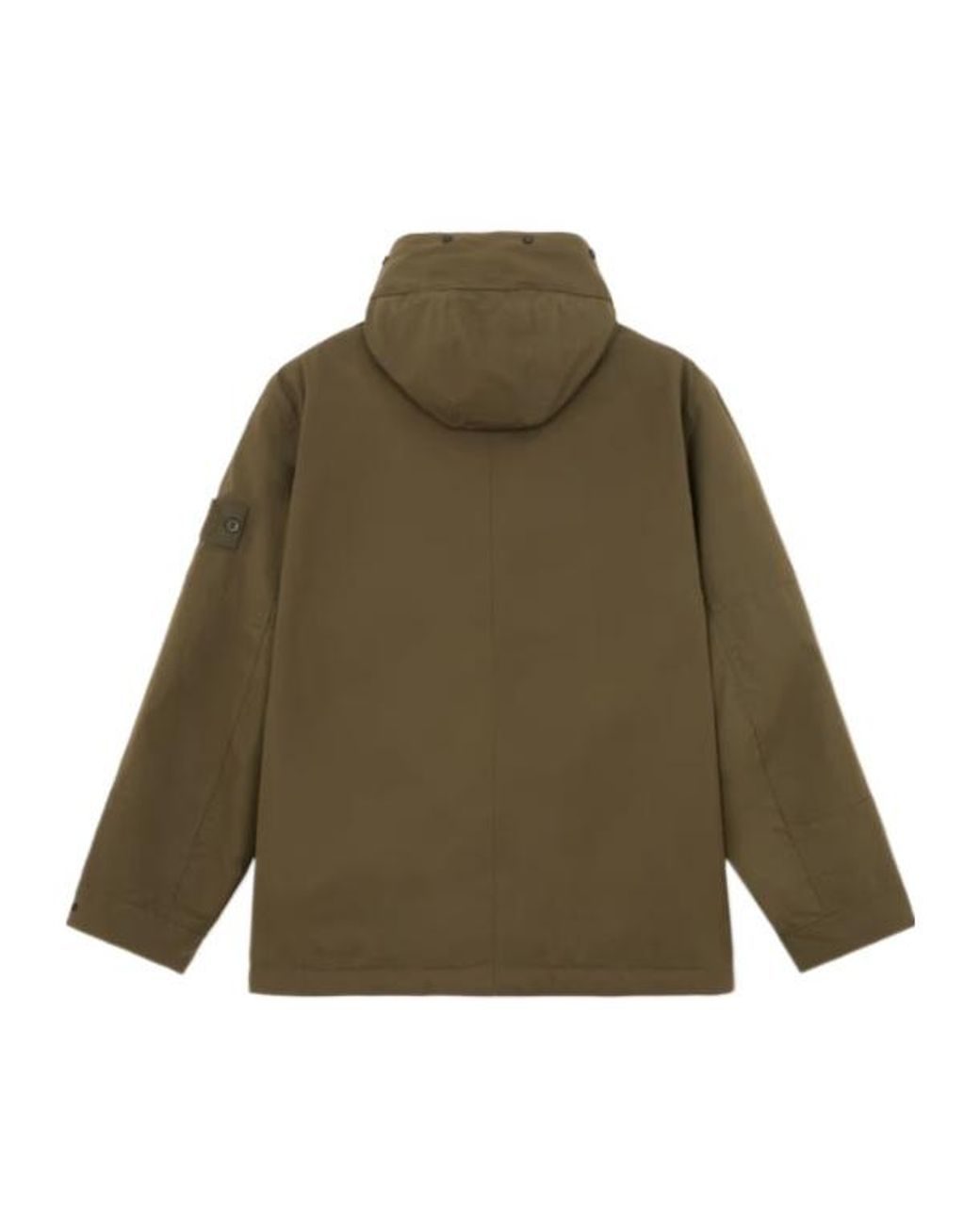 Stone Island Green Compass Patch Hooded Field Jacket for men