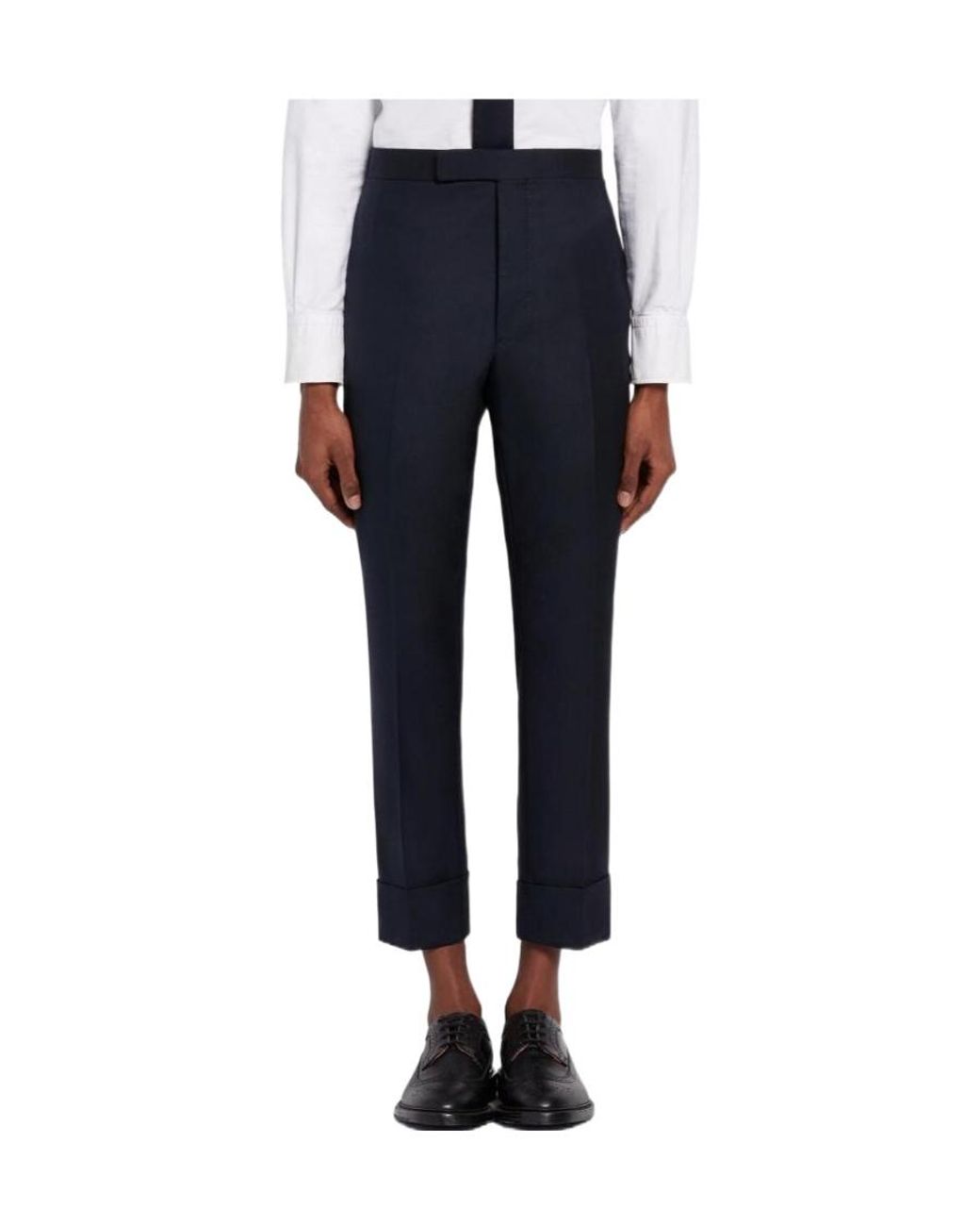 Thom Browne Blue Super 120 Tailored Trousers for men