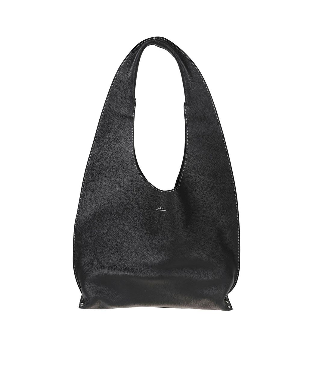 A.P.C. Black Logo Printed Shoulder Bag
