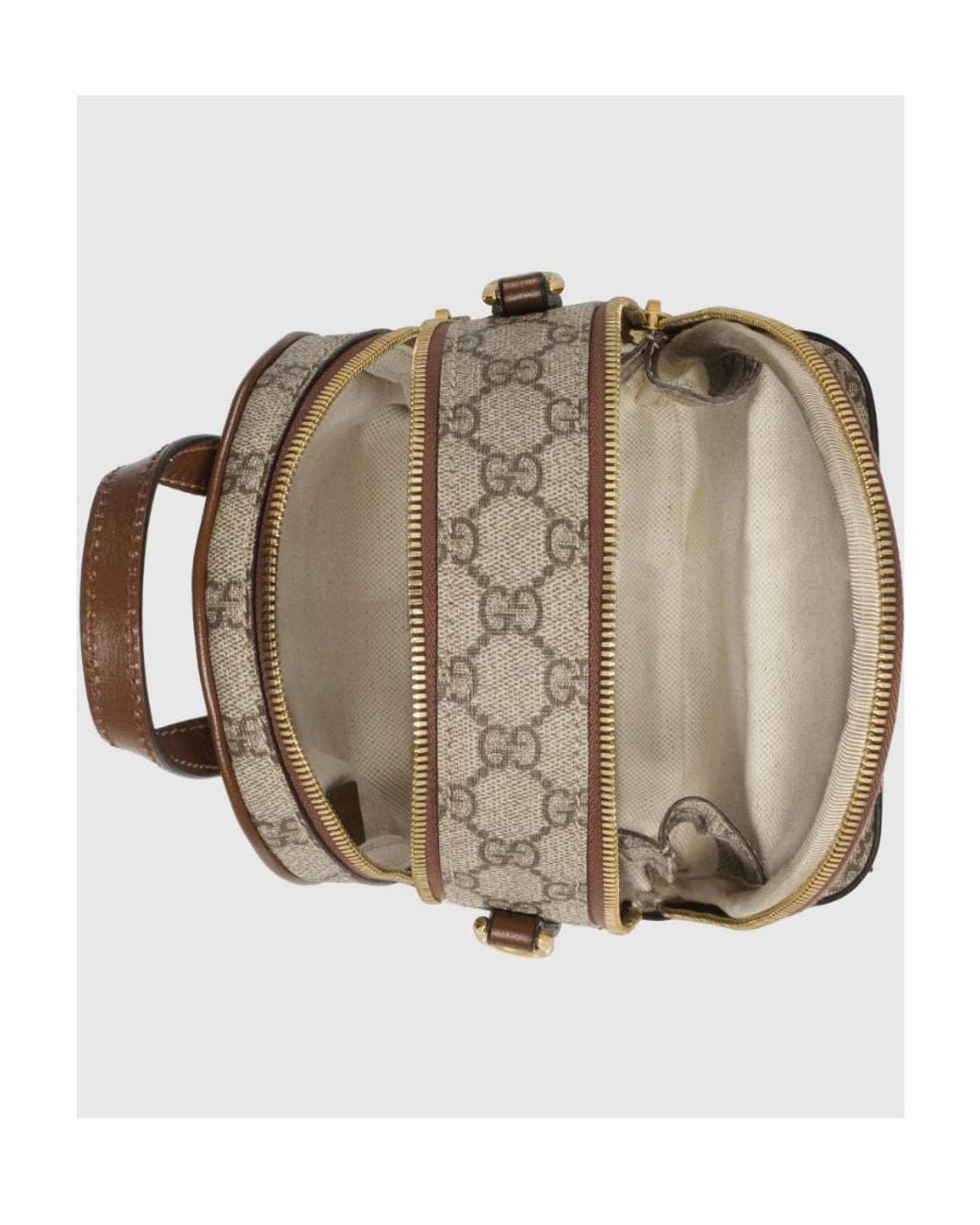 Gucci Brown Interlocking G Canvas Backpack