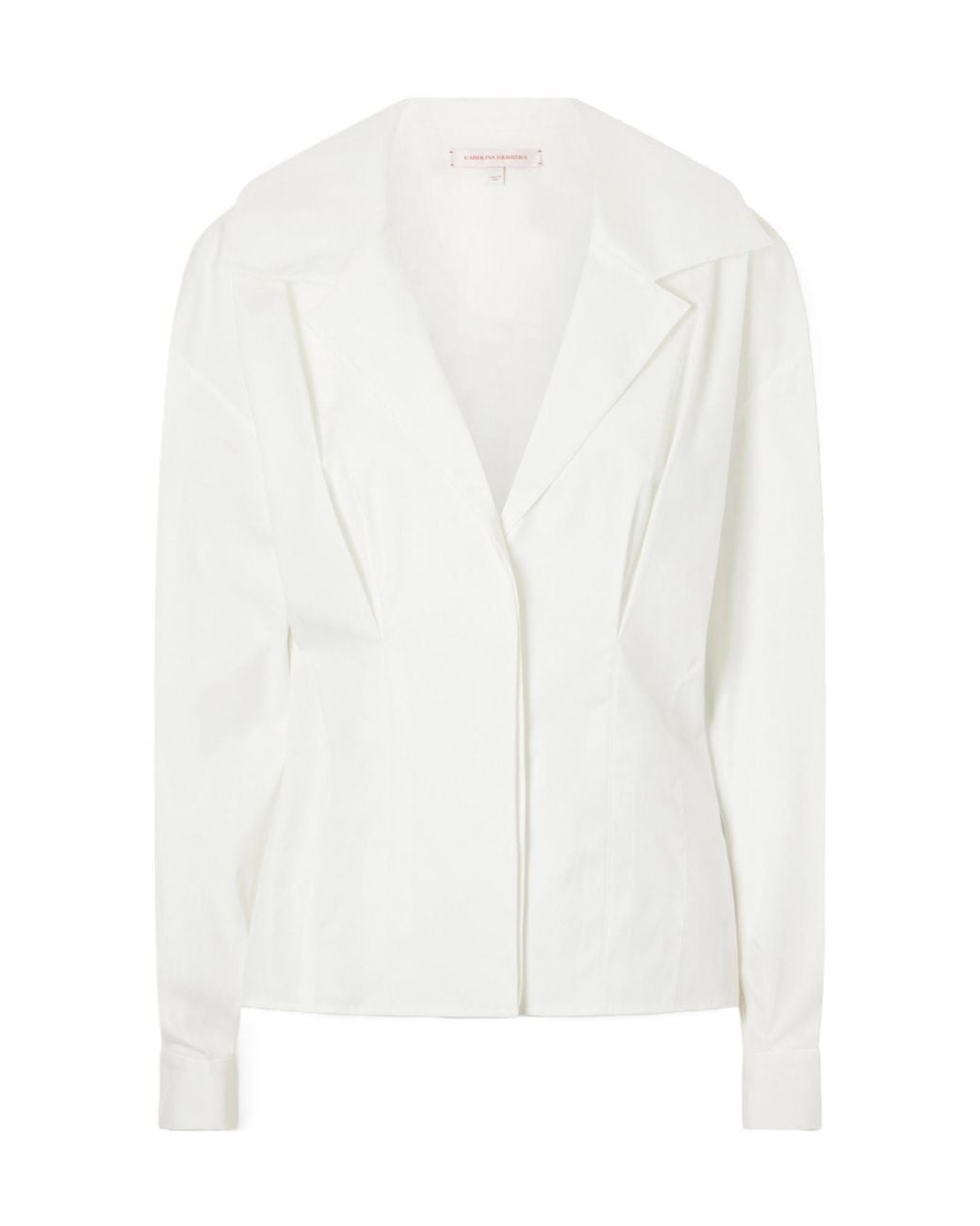 Carolina Herrera White Loose Puffed-Sleeve Shirt