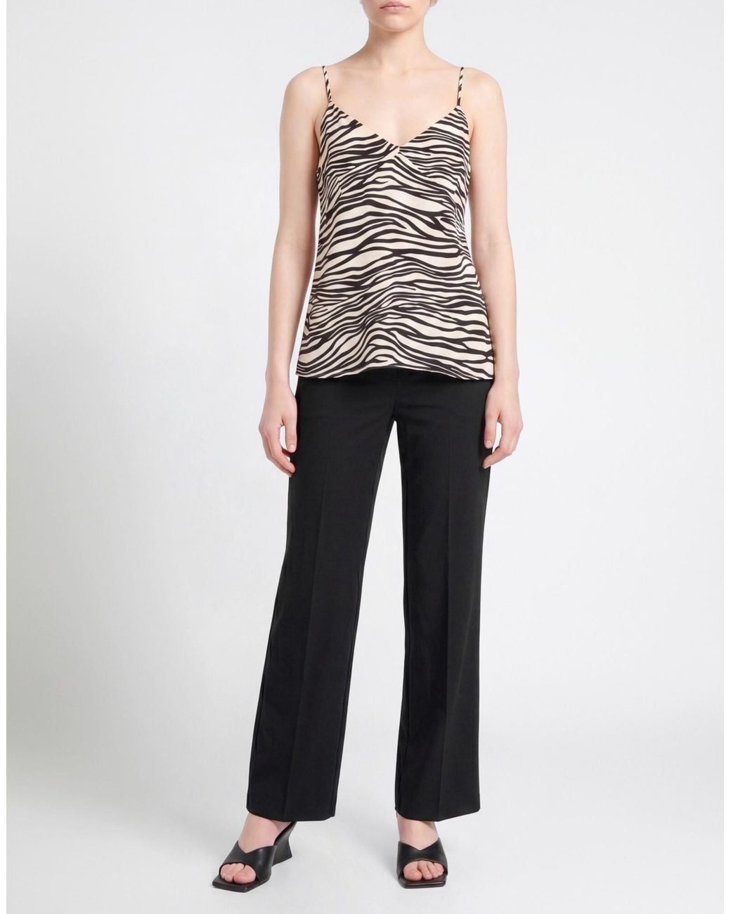 Max Mara White Sexy Zebra-Print Camisole