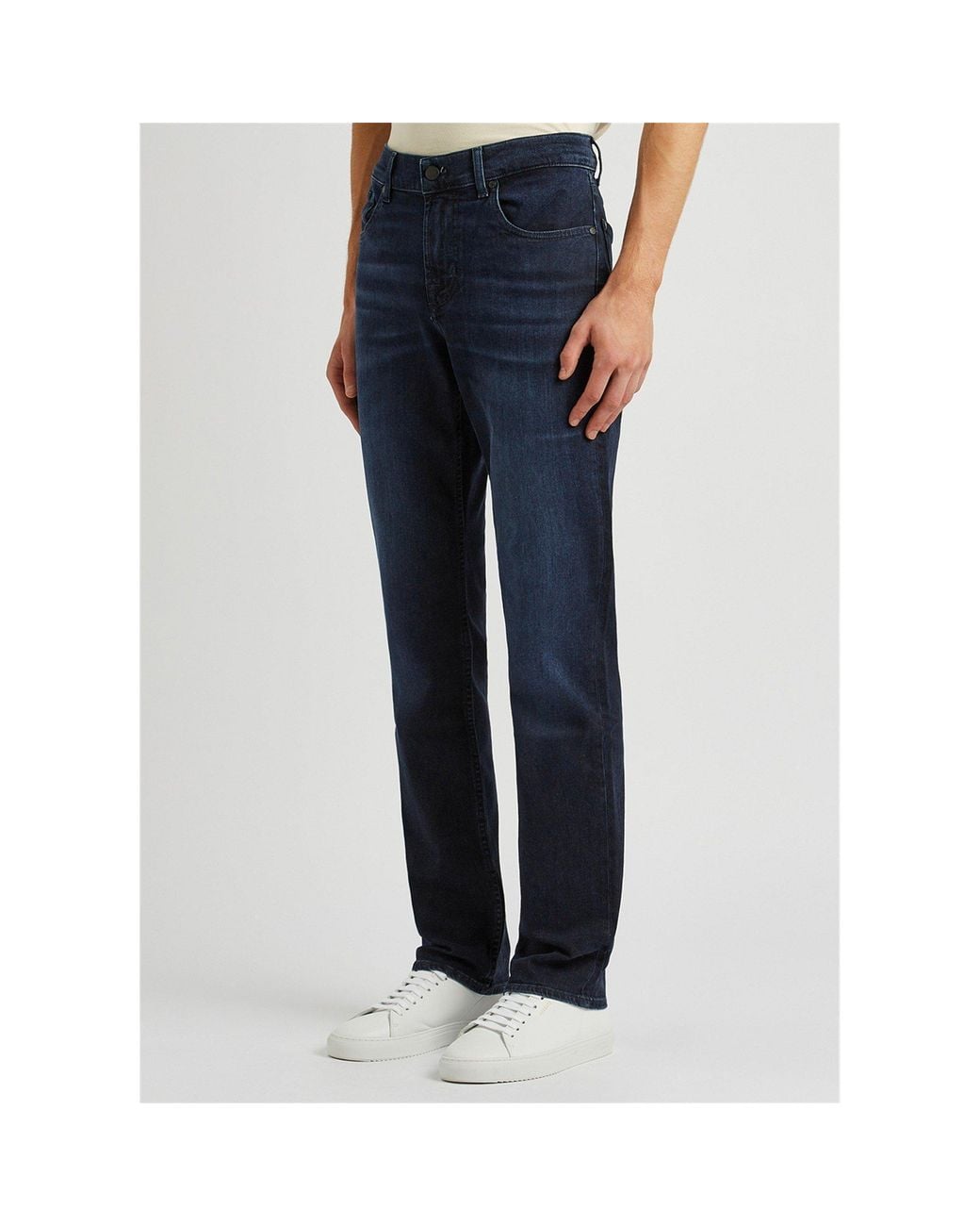 7 For All Mankind Blue Logo Jeans for men