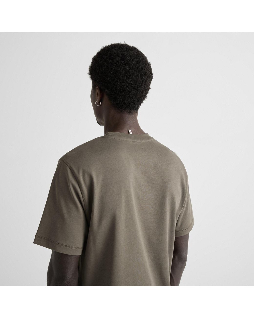 Moncler Gray Simple T-Shirt for men