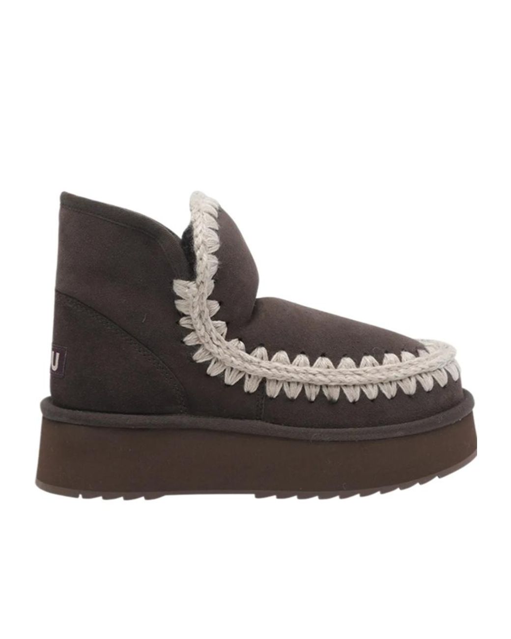 Mou Brown Eskimo Platform Ankle Boots