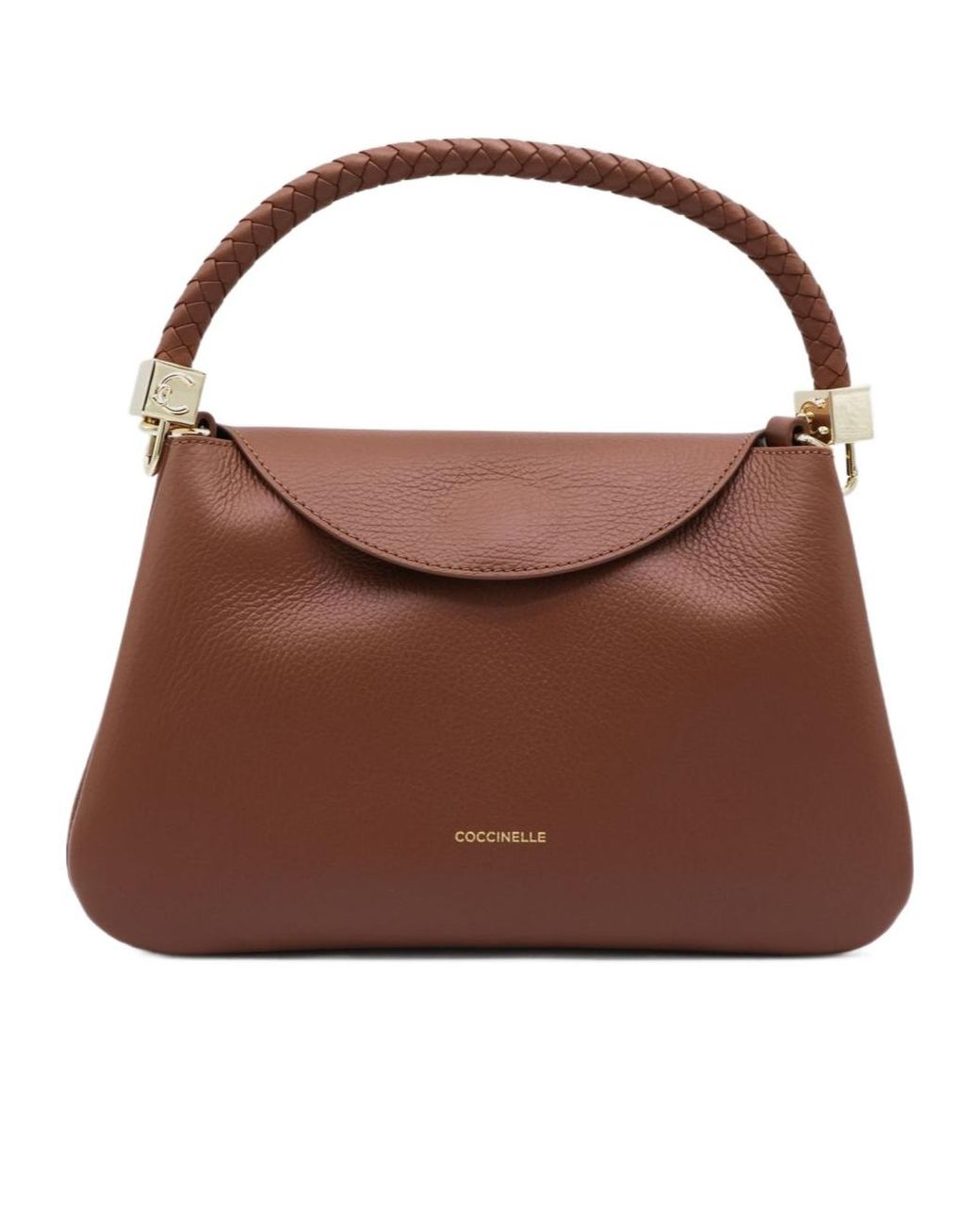 Coccinelle Brown Tiggy Logo Stamp Small Shoulder Bag