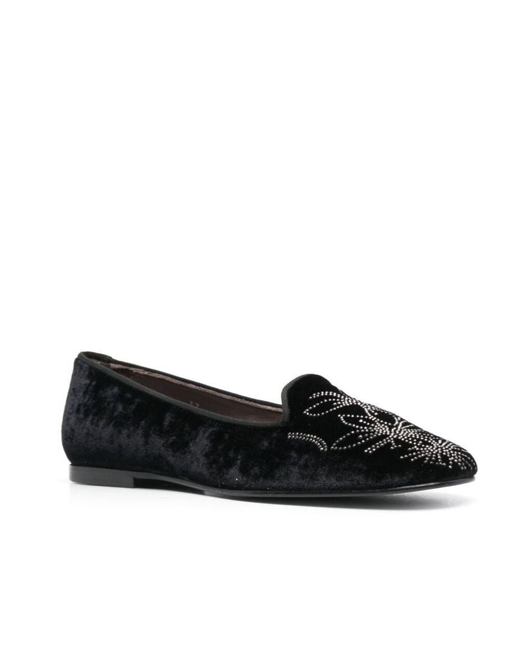 Castaner Black Round-Toe Flat Shoes