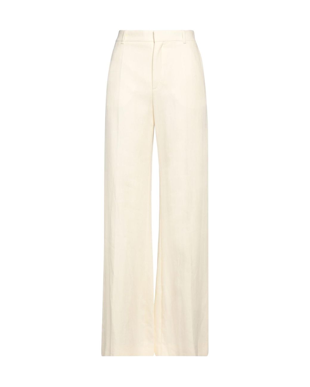 Chloé White Wide-Leg Casual Trousers