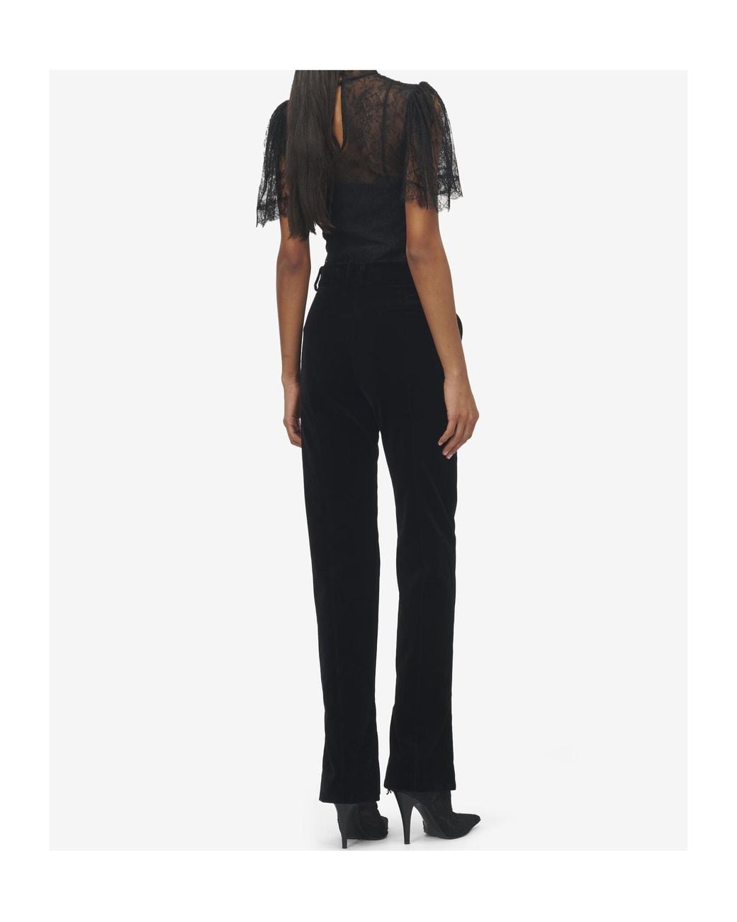 McQueen Black Straight-Leg Tailored Trousers
