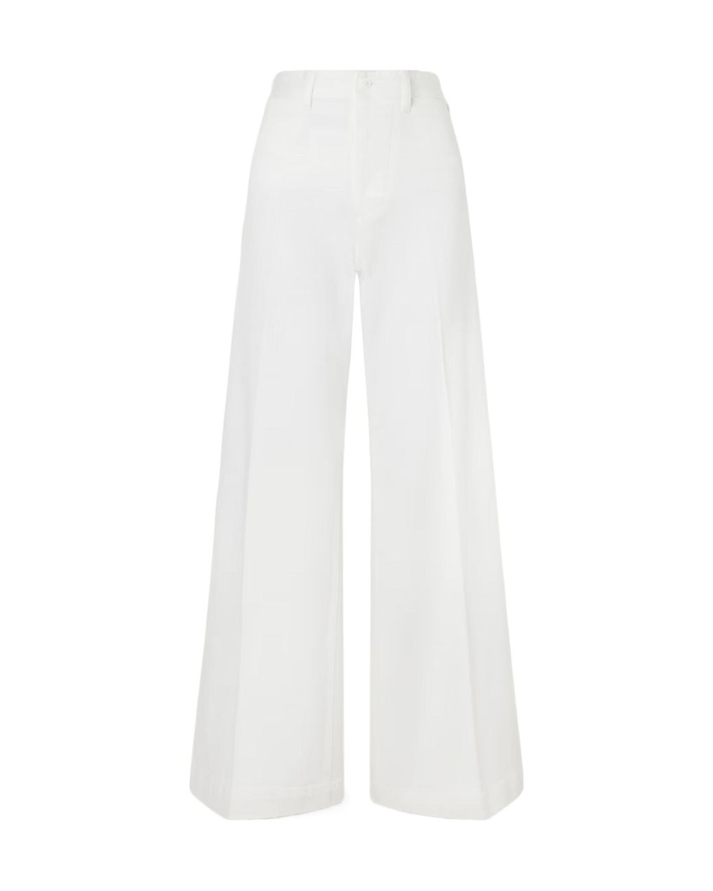 Polo Ralph Lauren White High-Waisted Flared Trousers