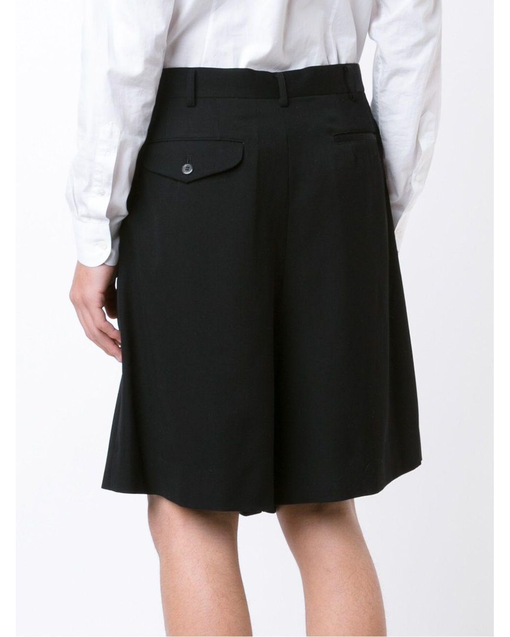 Comme des Garçons Black Comme Des Garçons Homme Plus Wide-Leg Shorts for men