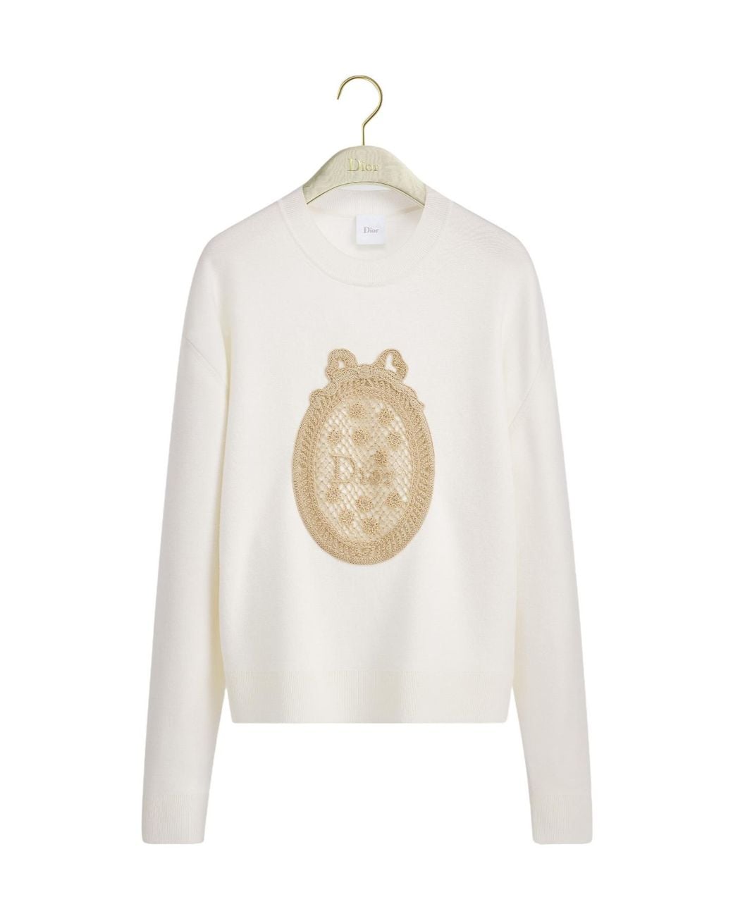 Dior White Iviera Médaillon Sweater