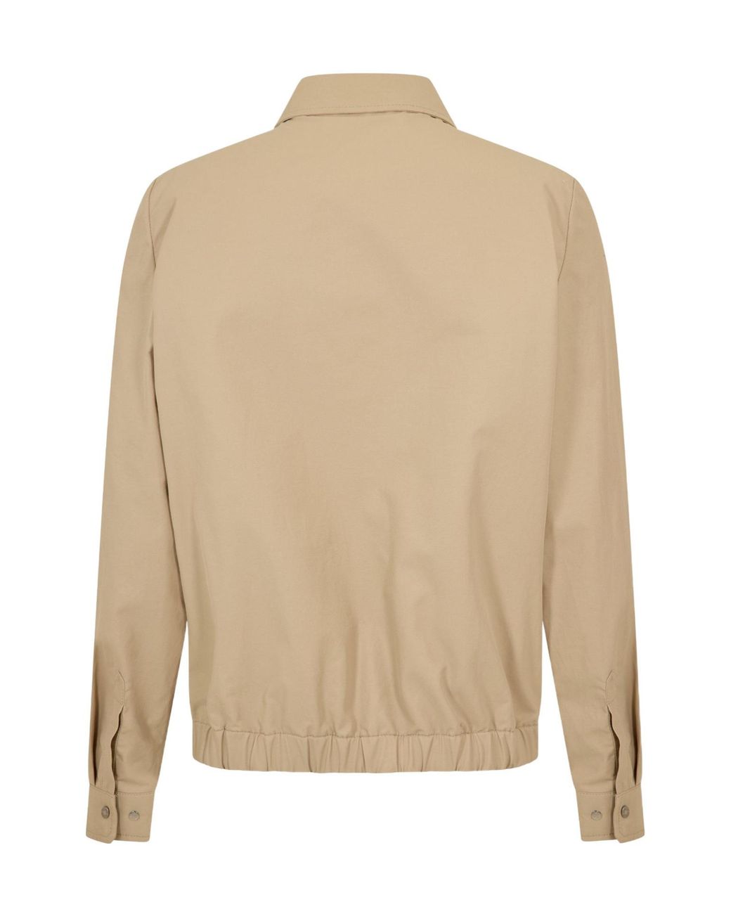 Moncler Natural Buttoned Coach Jacket With Collar for men