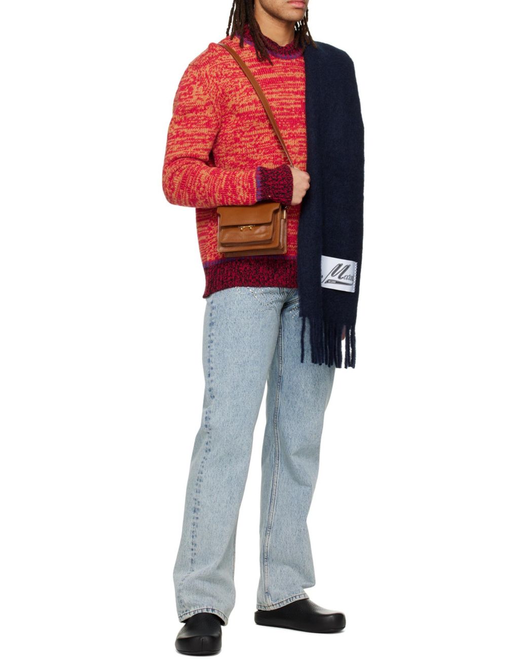 Marni Brown Truck Strapped Mini Crossbody Bag