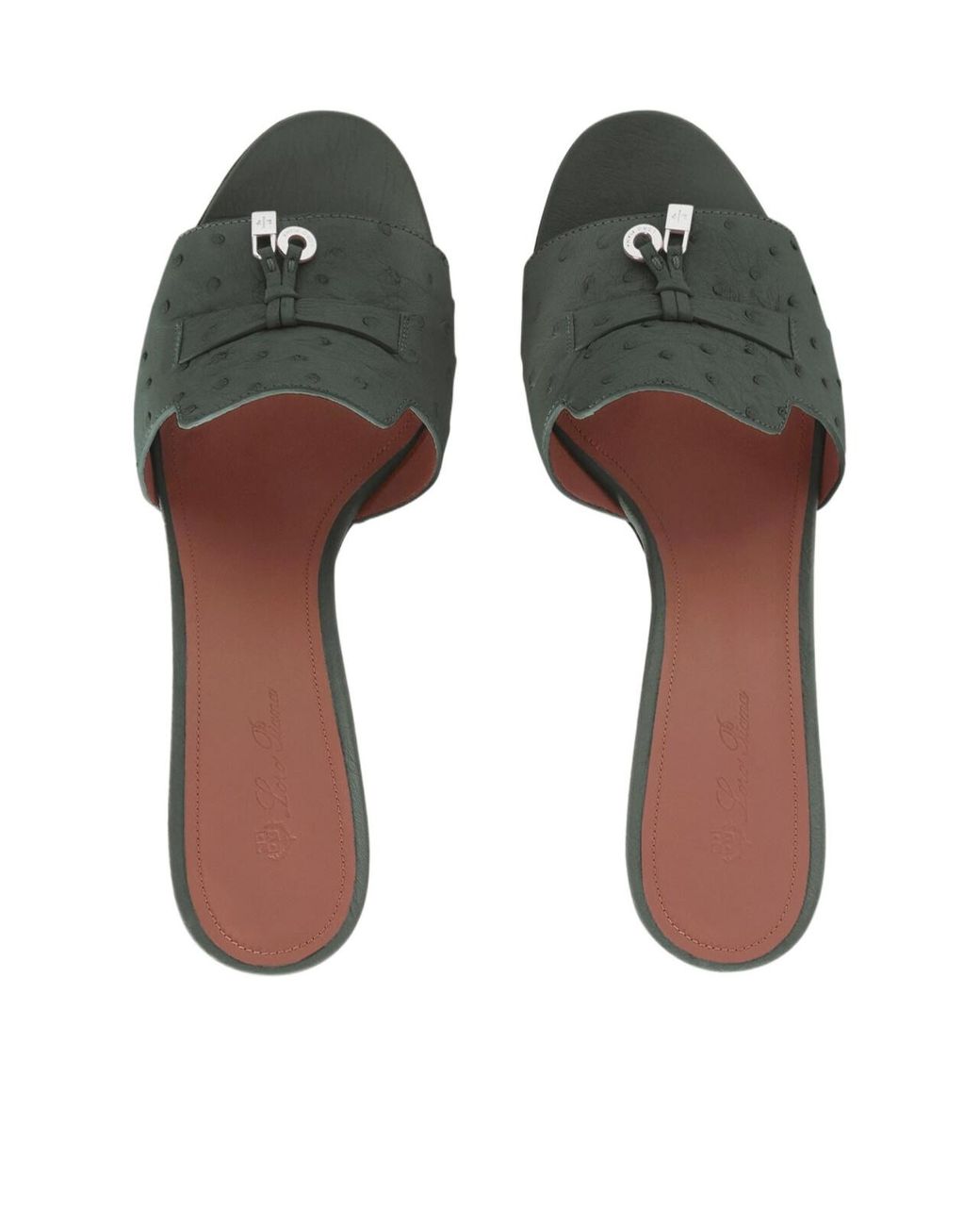Loro Piana Black Round-Headed High-Heeled Sandals