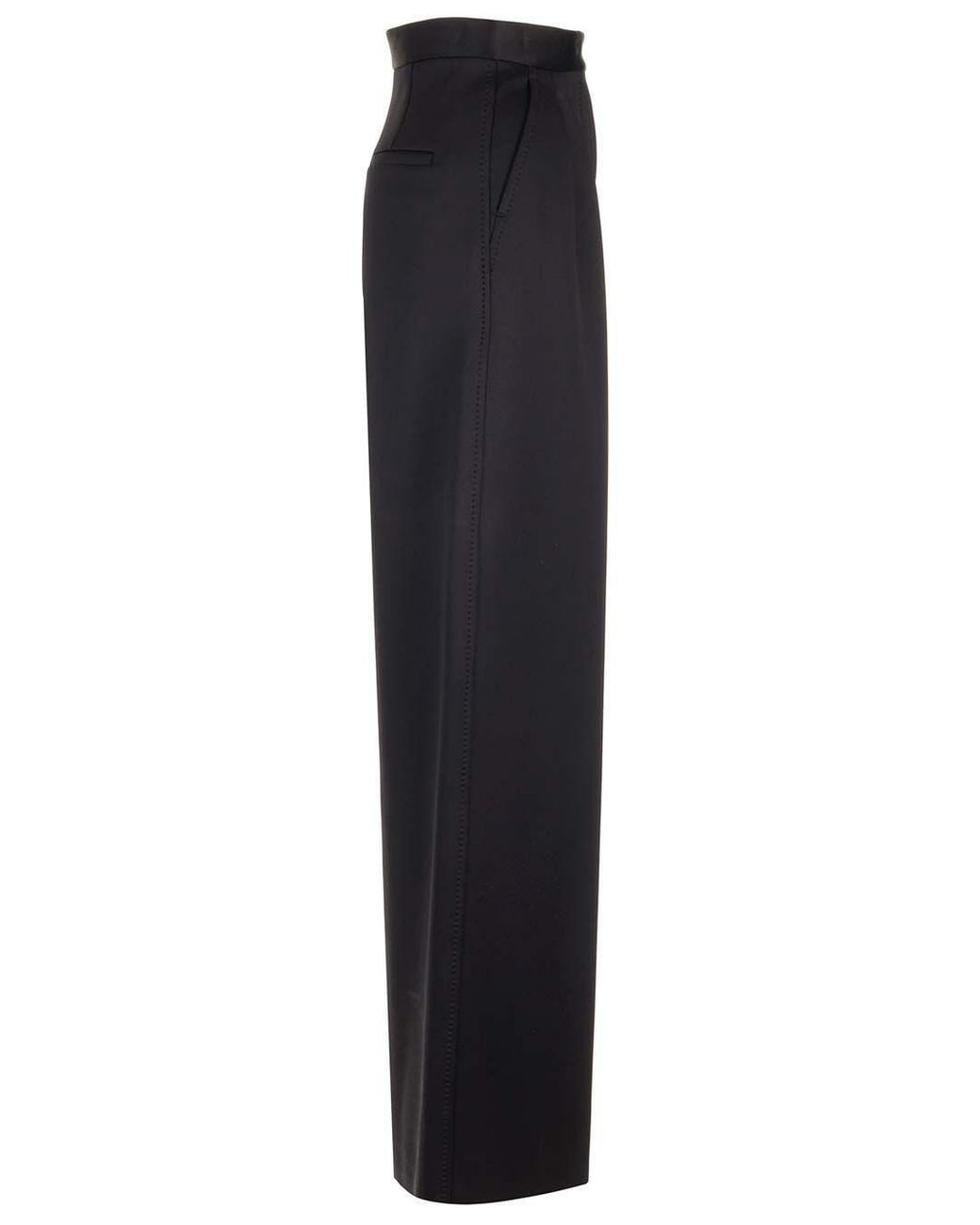 Max Mara Blue Zinnia Pleat Detailed High Waist Pants