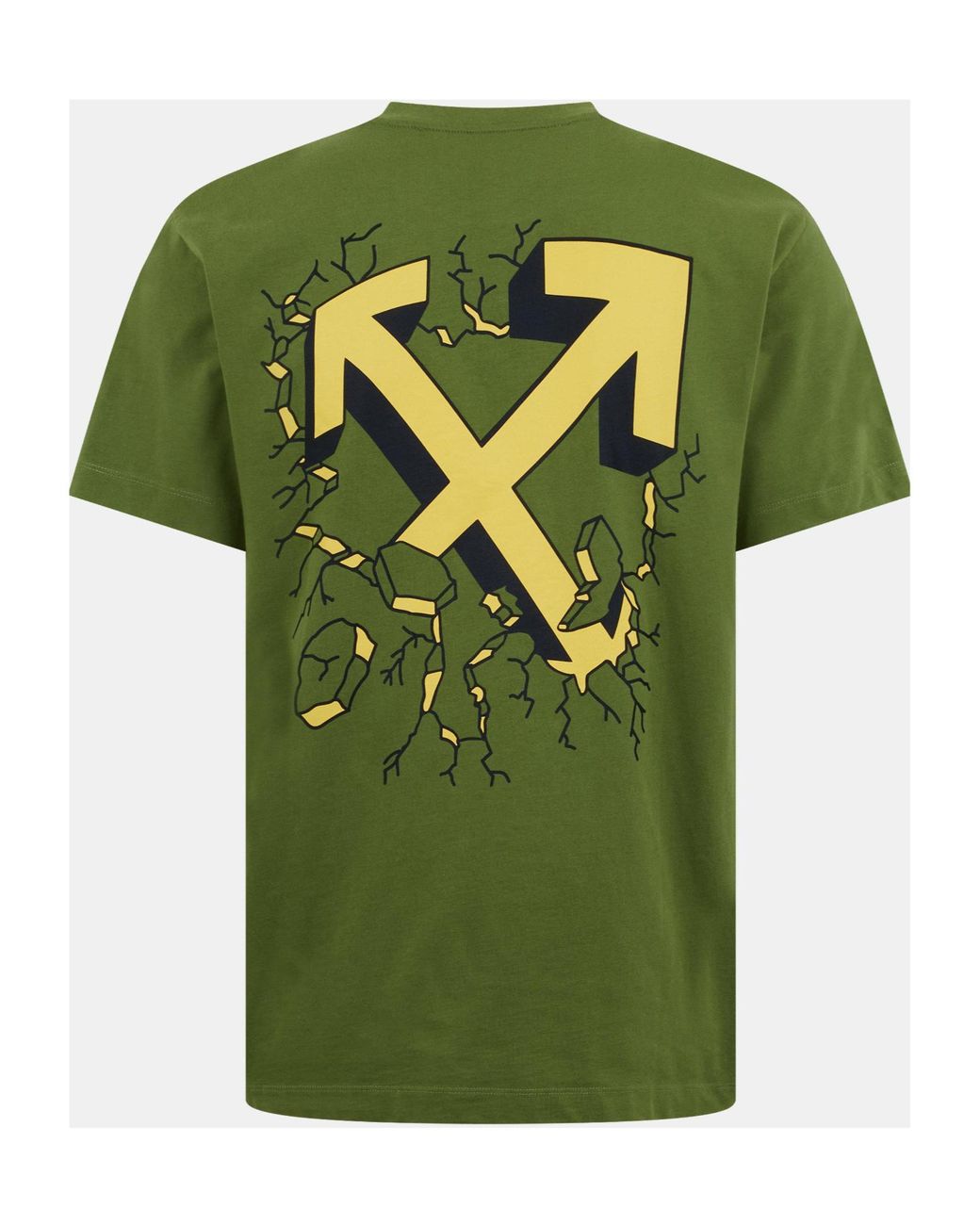 Off-White c/o Virgil Abloh Green Logo Short Sleeve T-Shirt for men